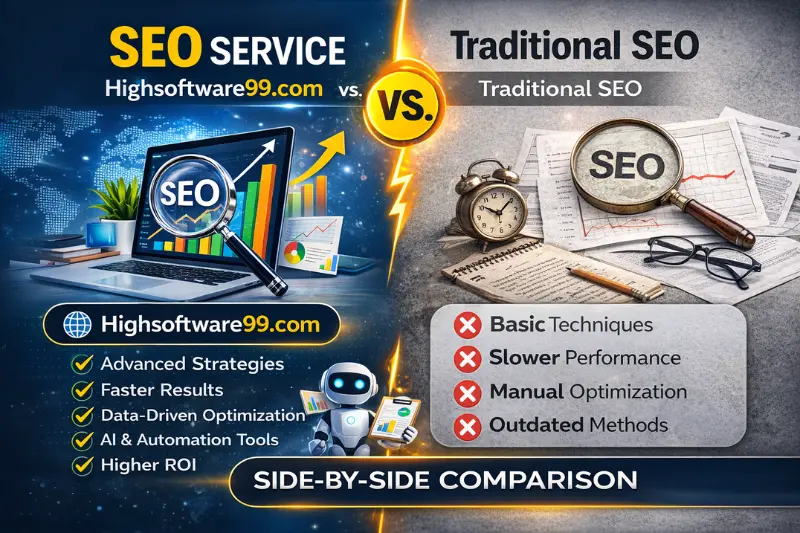 seo service highsoftware99.com vs. traditional seo side-by-side comparison