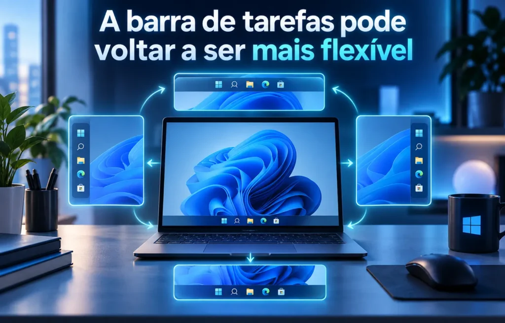 a barra de tarefas pode voltar a ser mais flexível